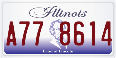 IL license plate A778614