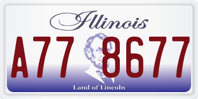 IL license plate A778677