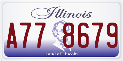 IL license plate A778679