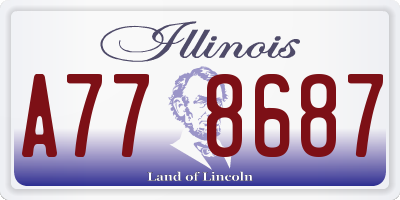 IL license plate A778687