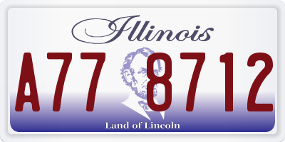 IL license plate A778712