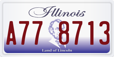 IL license plate A778713
