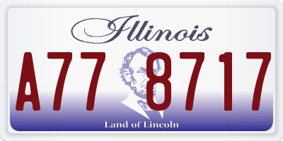 IL license plate A778717