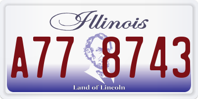 IL license plate A778743