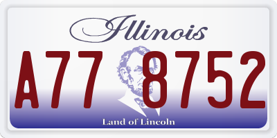 IL license plate A778752