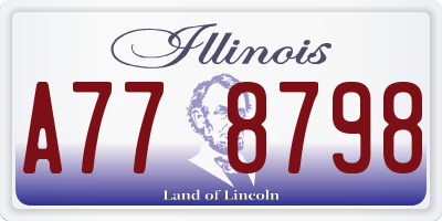 IL license plate A778798