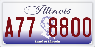 IL license plate A778800