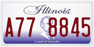 IL license plate A778845