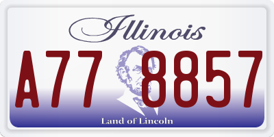IL license plate A778857
