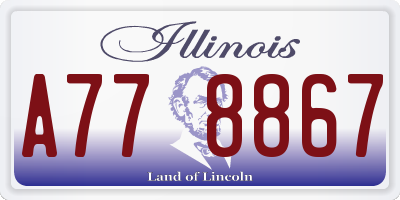IL license plate A778867