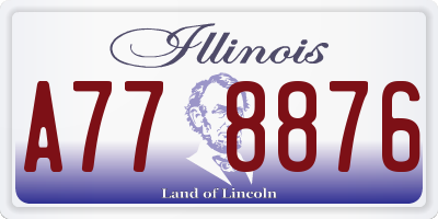 IL license plate A778876