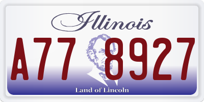 IL license plate A778927