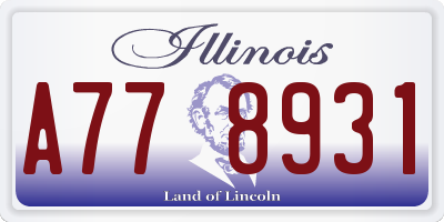 IL license plate A778931