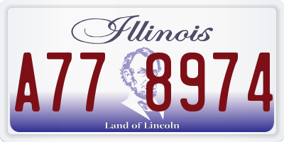 IL license plate A778974