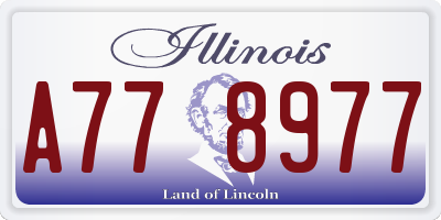 IL license plate A778977