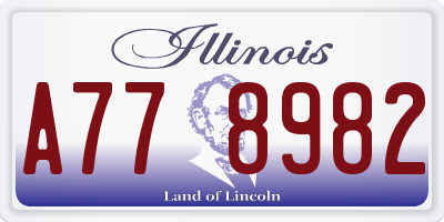 IL license plate A778982