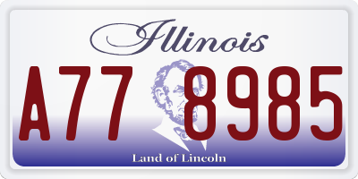 IL license plate A778985