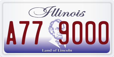IL license plate A779000
