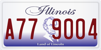 IL license plate A779004