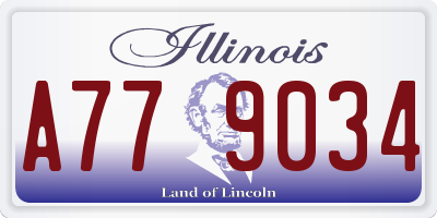 IL license plate A779034