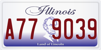 IL license plate A779039