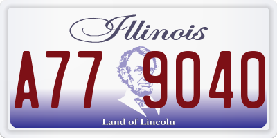 IL license plate A779040