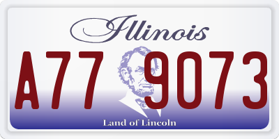 IL license plate A779073