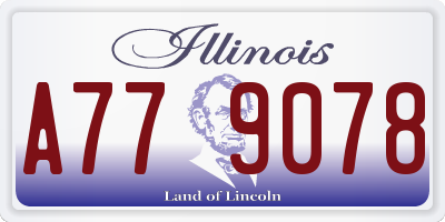 IL license plate A779078