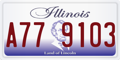 IL license plate A779103