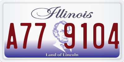 IL license plate A779104