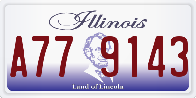 IL license plate A779143