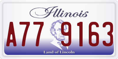 IL license plate A779163