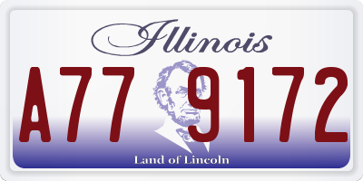 IL license plate A779172