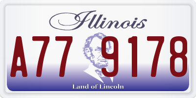 IL license plate A779178