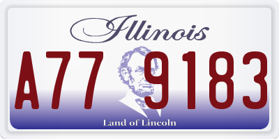 IL license plate A779183
