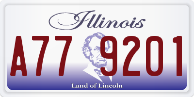 IL license plate A779201