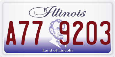 IL license plate A779203