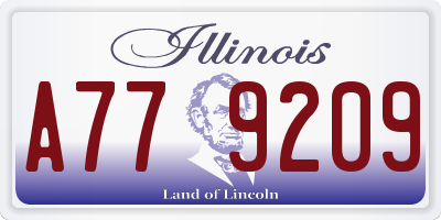 IL license plate A779209