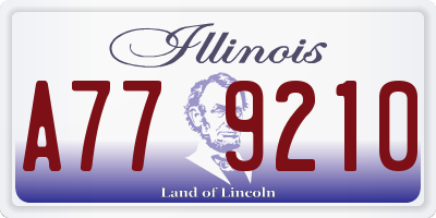 IL license plate A779210