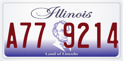 IL license plate A779214