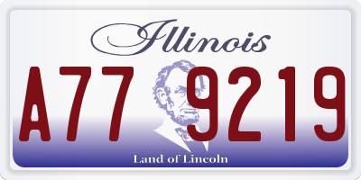 IL license plate A779219