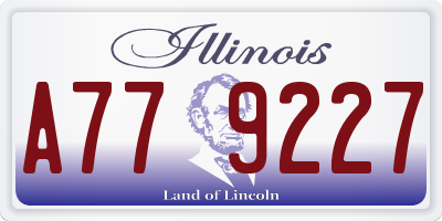 IL license plate A779227