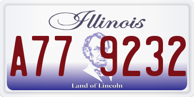 IL license plate A779232