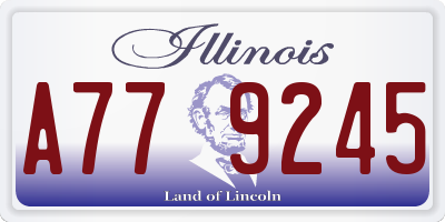 IL license plate A779245