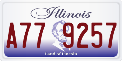 IL license plate A779257