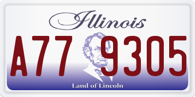 IL license plate A779305