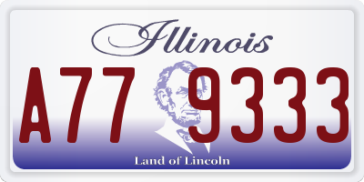 IL license plate A779333