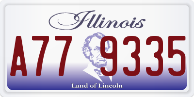 IL license plate A779335