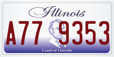 IL license plate A779353