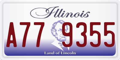 IL license plate A779355
